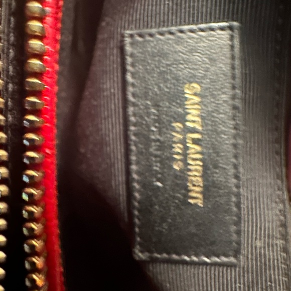 Saint Laurent Large Red “Cassandre” Tote  & Matching Wallet - Picture 11 of 16